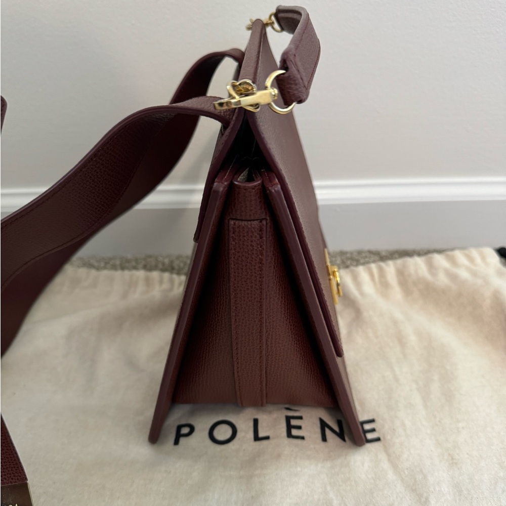 SOLD!!! Polene Paris Numero Sept Edition Textured Cognac - Picture 8 of 13